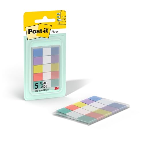 upgraded Post-it Flags, 0.47 in. x 1.7 in., One Dispenser Essentials