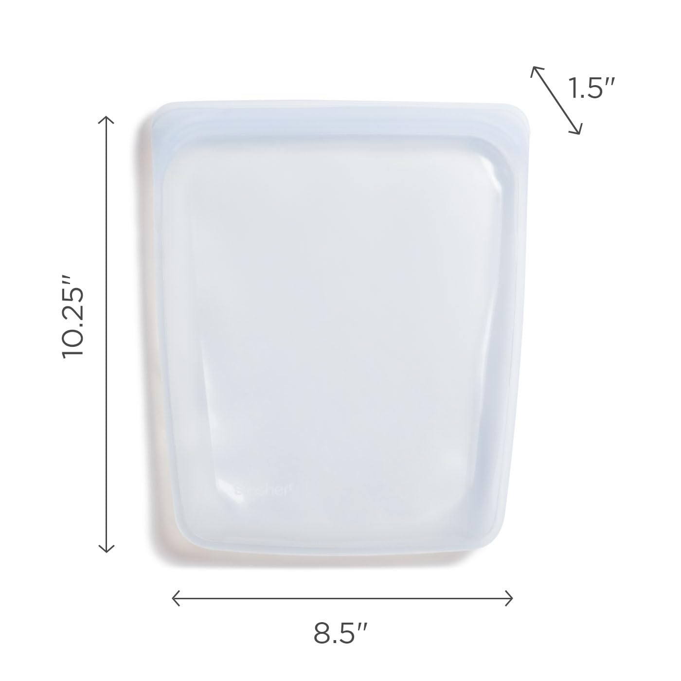 Stasher Silicone Reusable Food Storage Bag, Half Gallon Silicone Bag, Meal Prep, Reusable Freezer Bag, Microwave, Dishwasher, Oven Safe, Sous Vide, Eco Friendly, Food Storage Bag, 64 oz, Clear