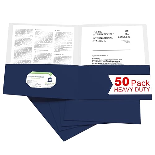 Smart Home Zzrywuty 50 Packs Two Pocket File Folders with