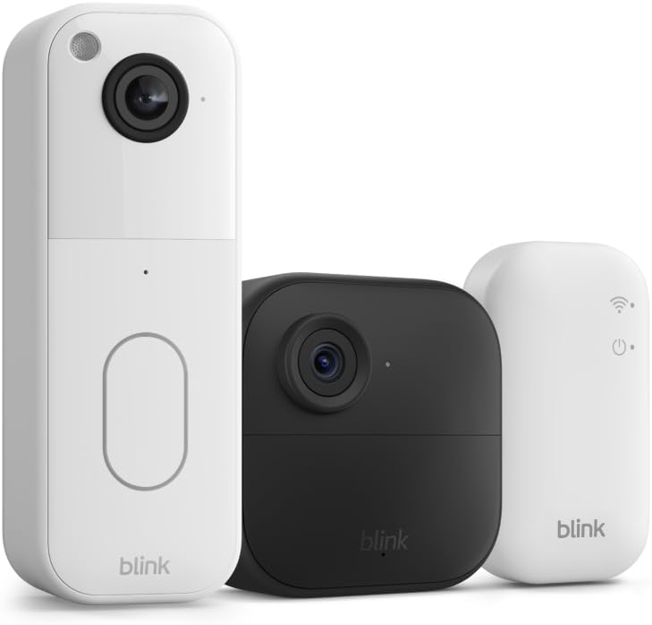 Blink Video Doorbell + Outdoor 4 – Wireless smart security cameras, head-to-toe HD view, two-year battery life. Sync Module Core included – 1 camera system + Video Doorbell