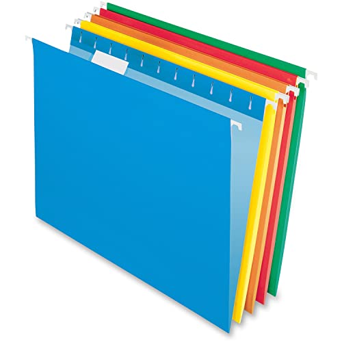 Classic Pendaflex Hanging File Folders, Letter Size, Assorted Colors, 1/5-Cut Adjustable Essentials