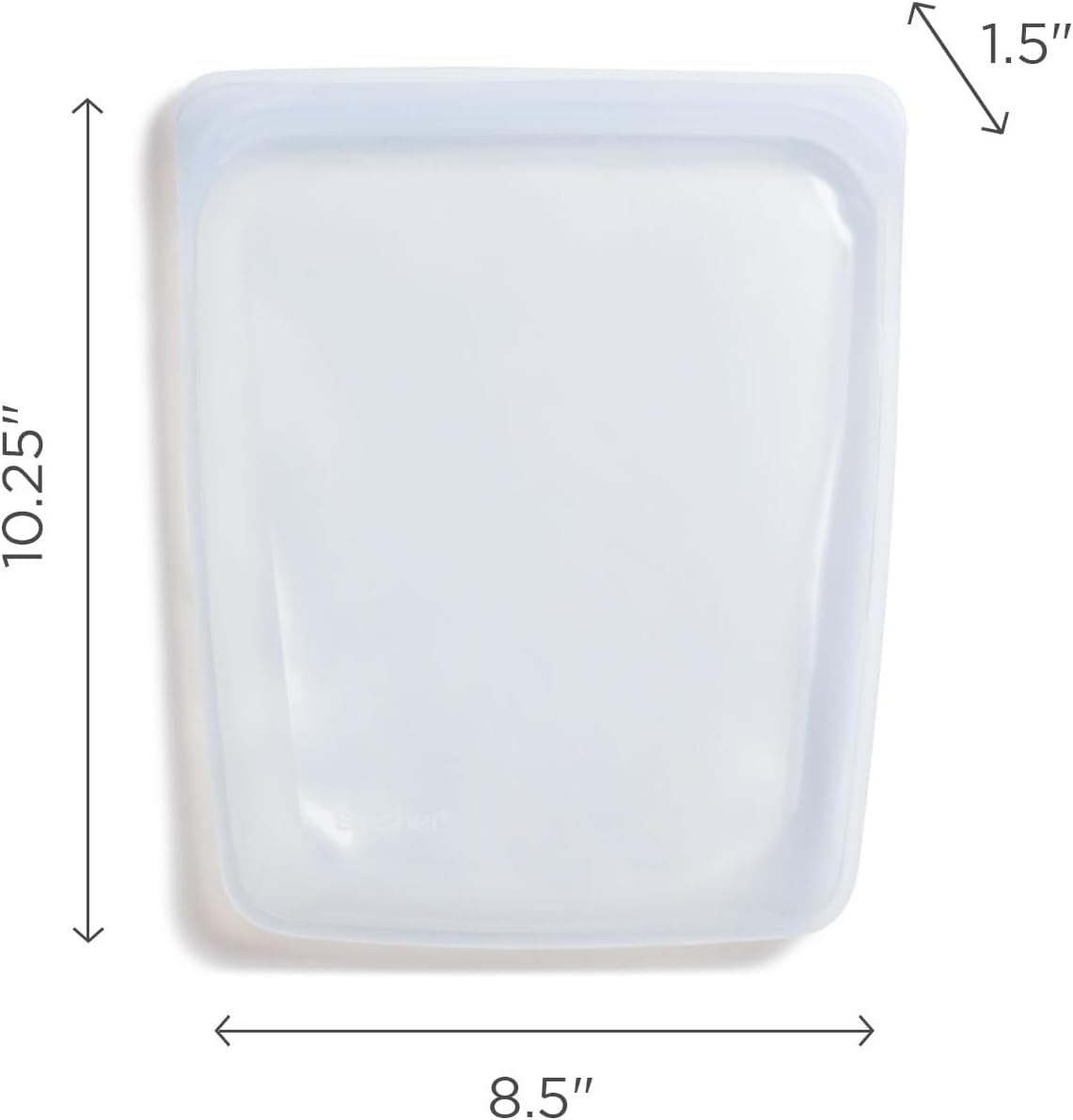 Stasher Silicone Reusable Food Storage Bag, Half Gallon Silicone Bag, Meal Prep, Reusable Freezer Bag, Microwave, Dishwasher, Oven Safe, Sous Vide, Eco Friendly, Food Storage Bag, 64 oz, Clear
