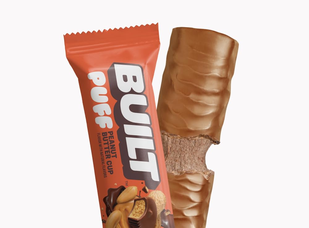 BUILT Bar Puff Protein Bars - Variety Pack - 15-17g Protein Snack Bars with Collagen - Calorie Conscious & Gluten Free - 12 Count, Variety May Vary | Protein Snack Bars with Collagen, Calorie Conscious, Gluten Free