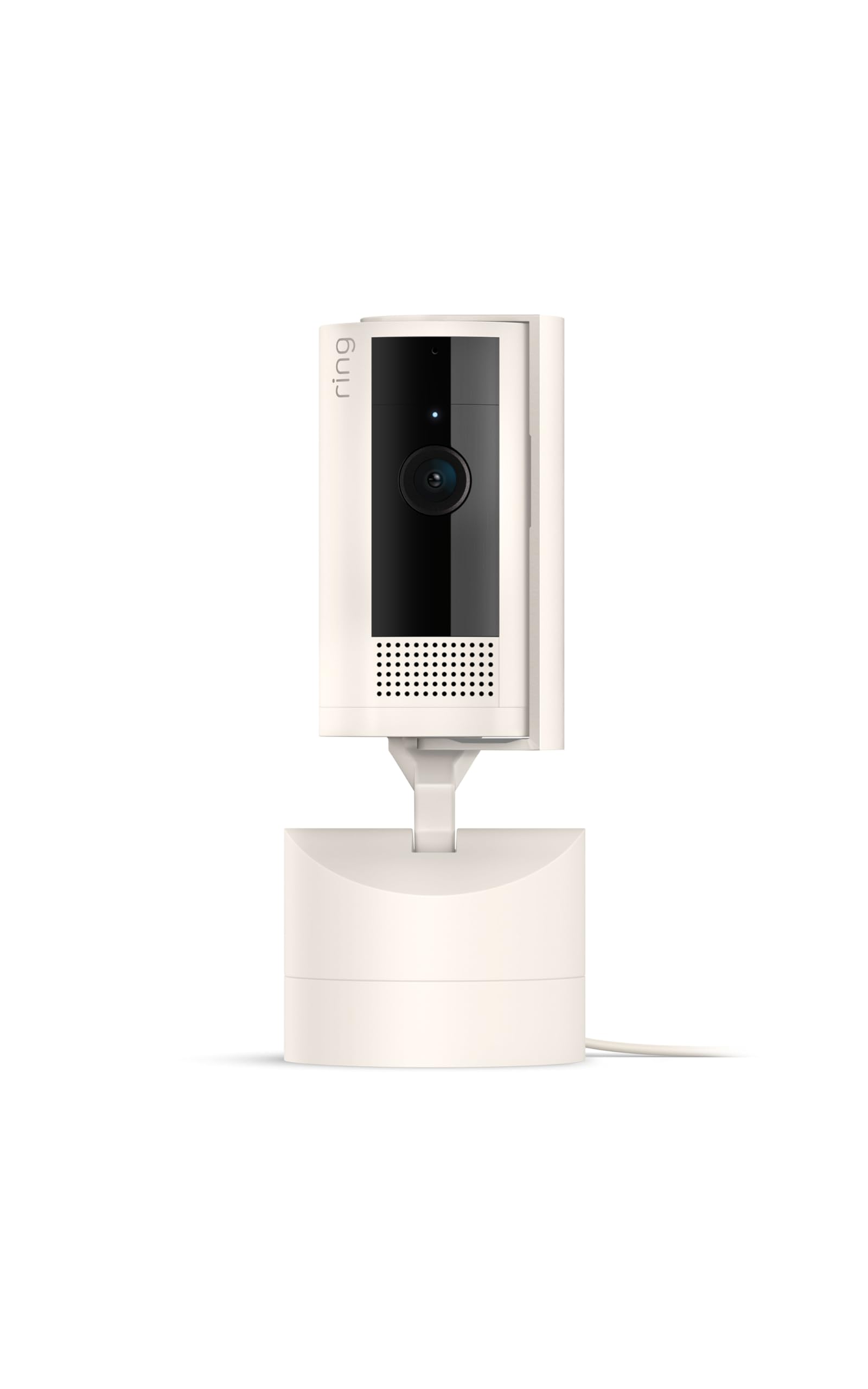 Ring Pan-Tilt Indoor Cam (newest model), See all around your home or business with 360° pan coverage, HD video, plus Two-Way Talk, White