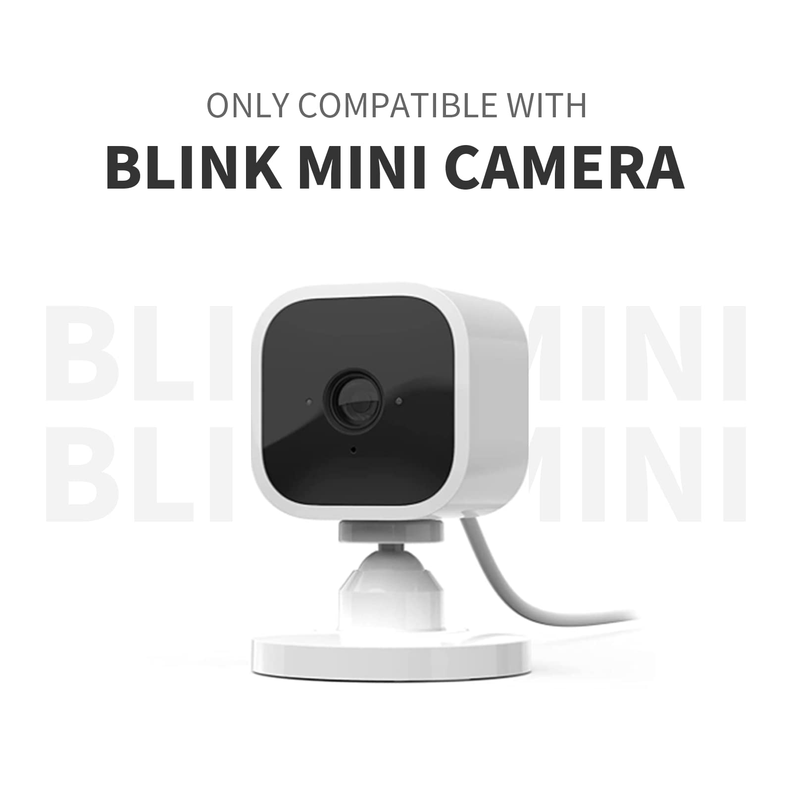 Blink Mini 2 Camera Adhesive Wall Mount Bracket, Strong Adhesive Durable Camera Mount Stand for Blink Mini Indoor Camera, No Drill, No Screws, Decorate Damage-Free, Easy to Install (2 Pack)