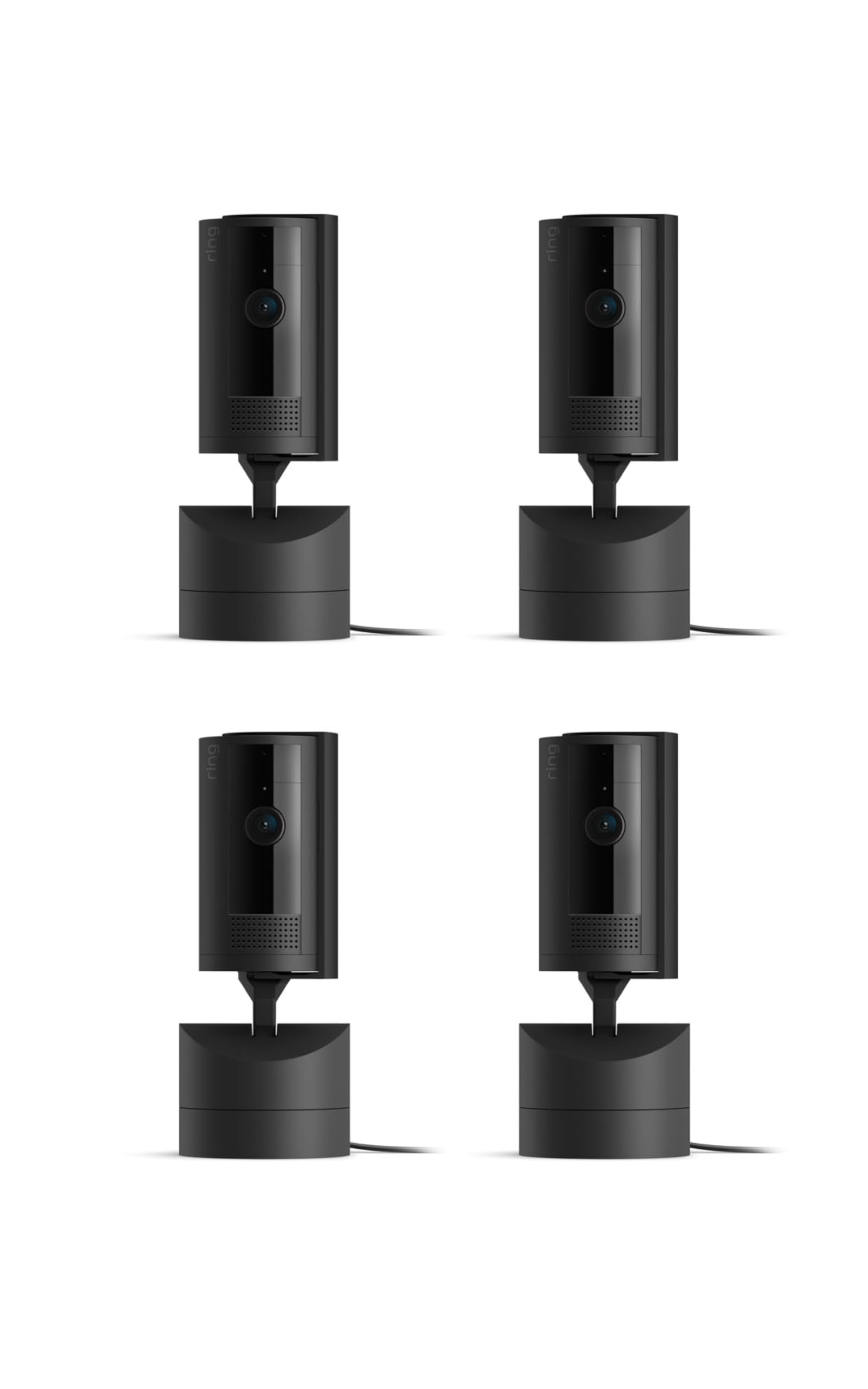 Ring Pan-Tilt Indoor Cam (newest model), See all around your home or business with 360° pan coverage, HD video, plus Two-Way Talk, White