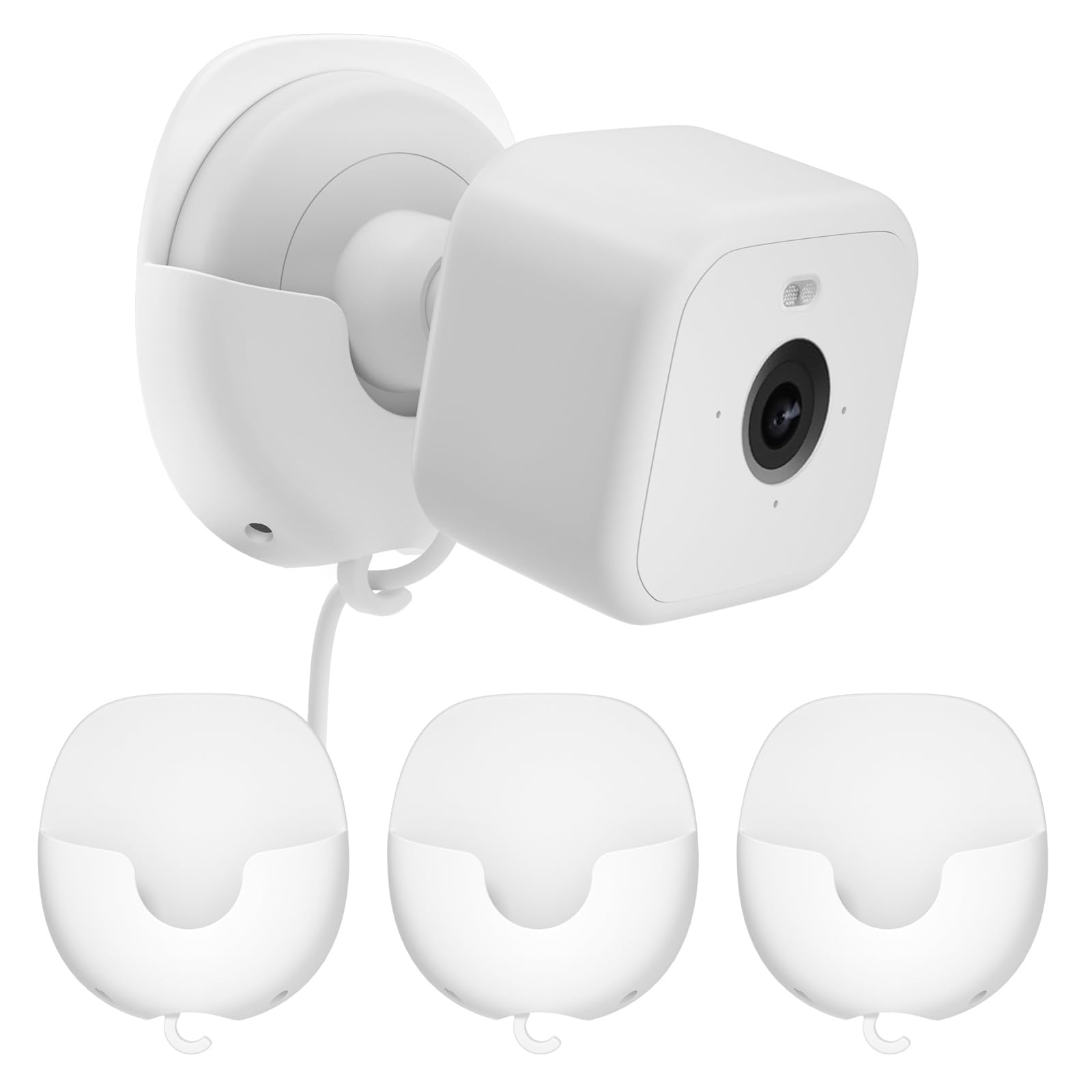 3 Pack Blink Camera No Drill No Screws Wall Mount Bracket for Blink Outdoor 4/Outdoor 2K+/Mini 2/Mini 2K+ Indoor Cameras, Strong Adhesive Mount, Damage-Free, Easy to Install
