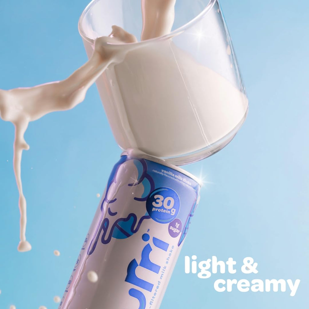 Nurri - 30g Protein Ultra Filtered Milk Shake – Mocha- with Caffeine for Energy, Lactose Free, Low Sugar, 150 Calories, 10 Vitamins and Minerals - 11 fl oz, 10 Cans