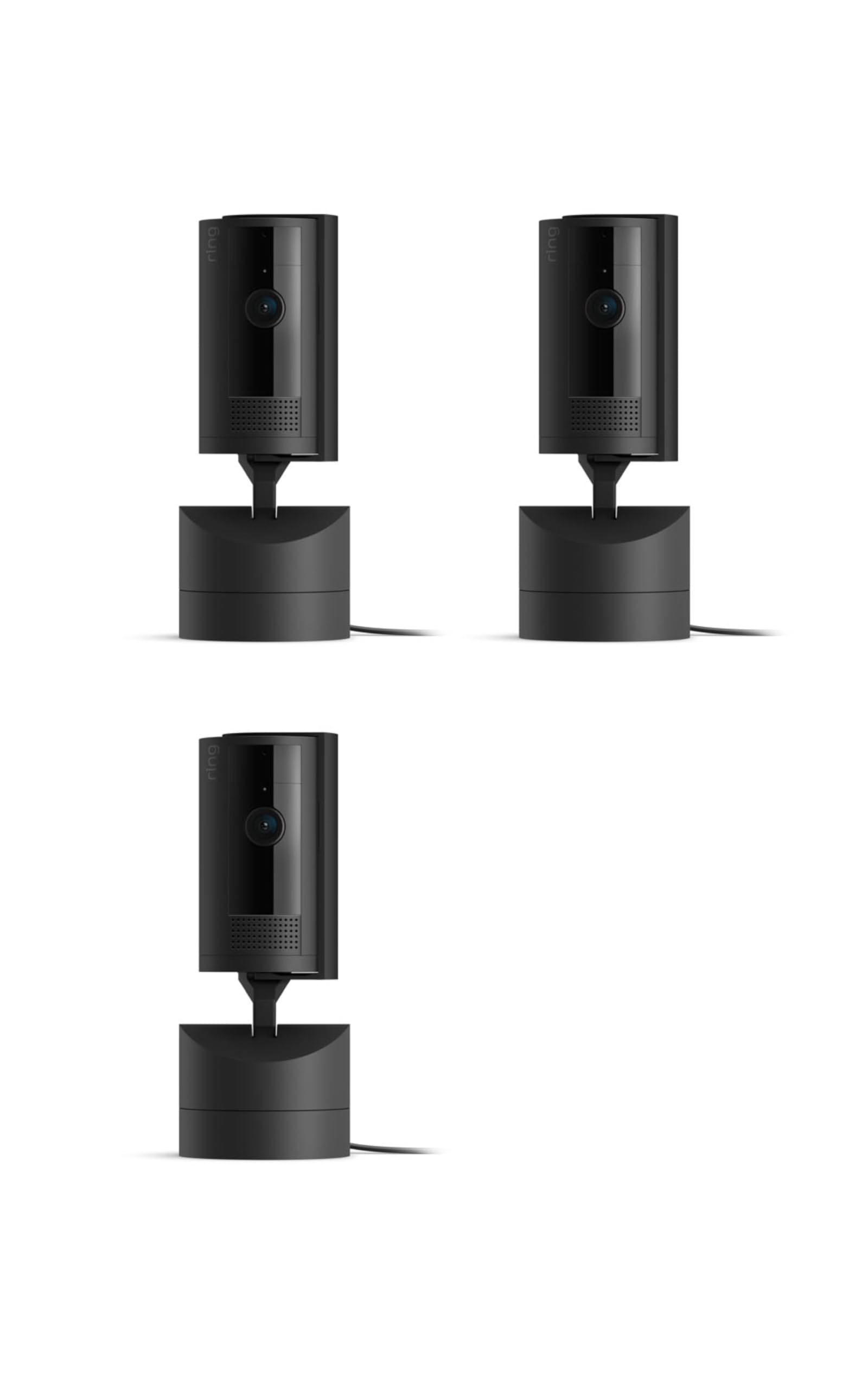 Ring Pan-Tilt Indoor Cam (newest model), See all around your home or business with 360° pan coverage, HD video, plus Two-Way Talk, White