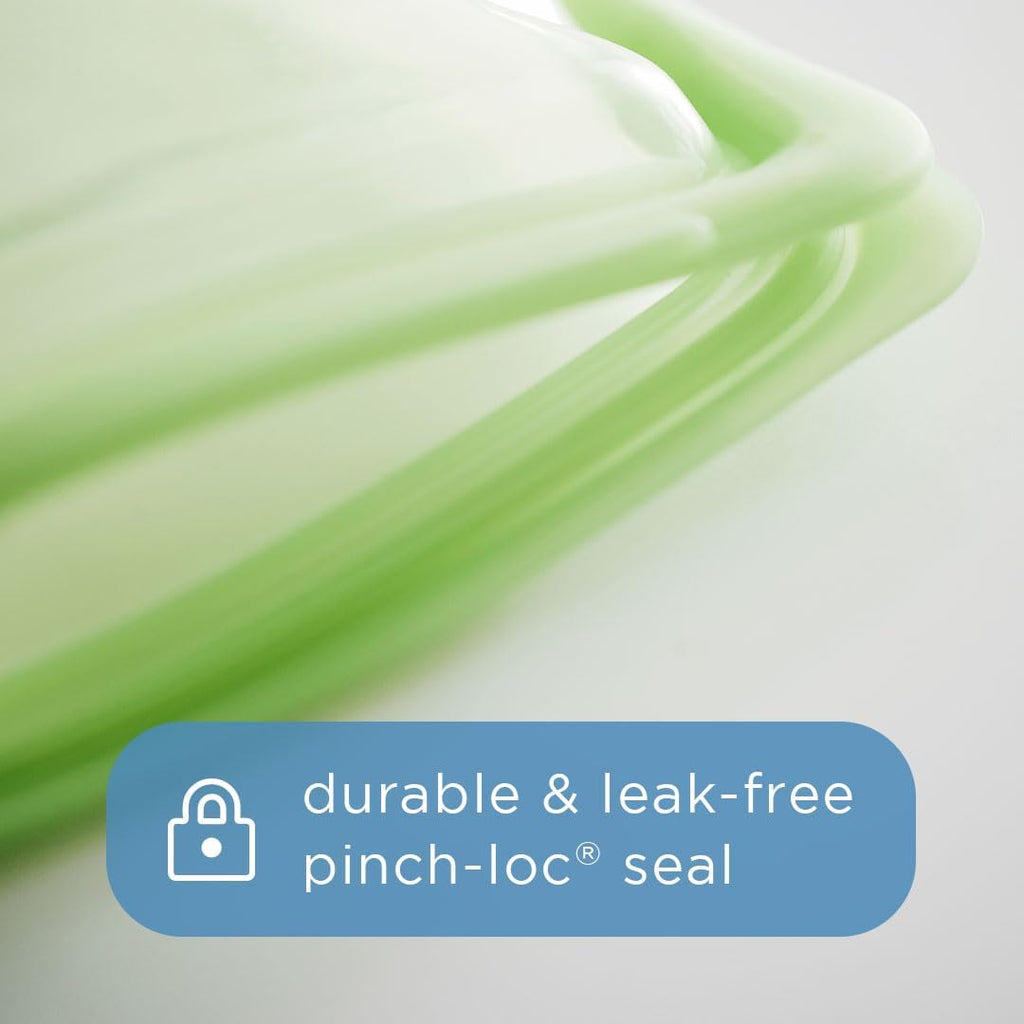 Stasher Silicone Reusable Storage Bag, Freezer Bag, Reusable Snack Bags, Microwave, Dishwasher, Oven Safe, Sous Vide, Premium Lunch Container, Eco Friendly, Food Storage Bag, 12 oz, Clear