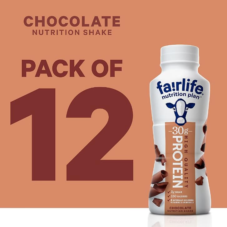 Nutrition Plan High Protein Chocolate Shake, 12 PACK. Orry's Vital