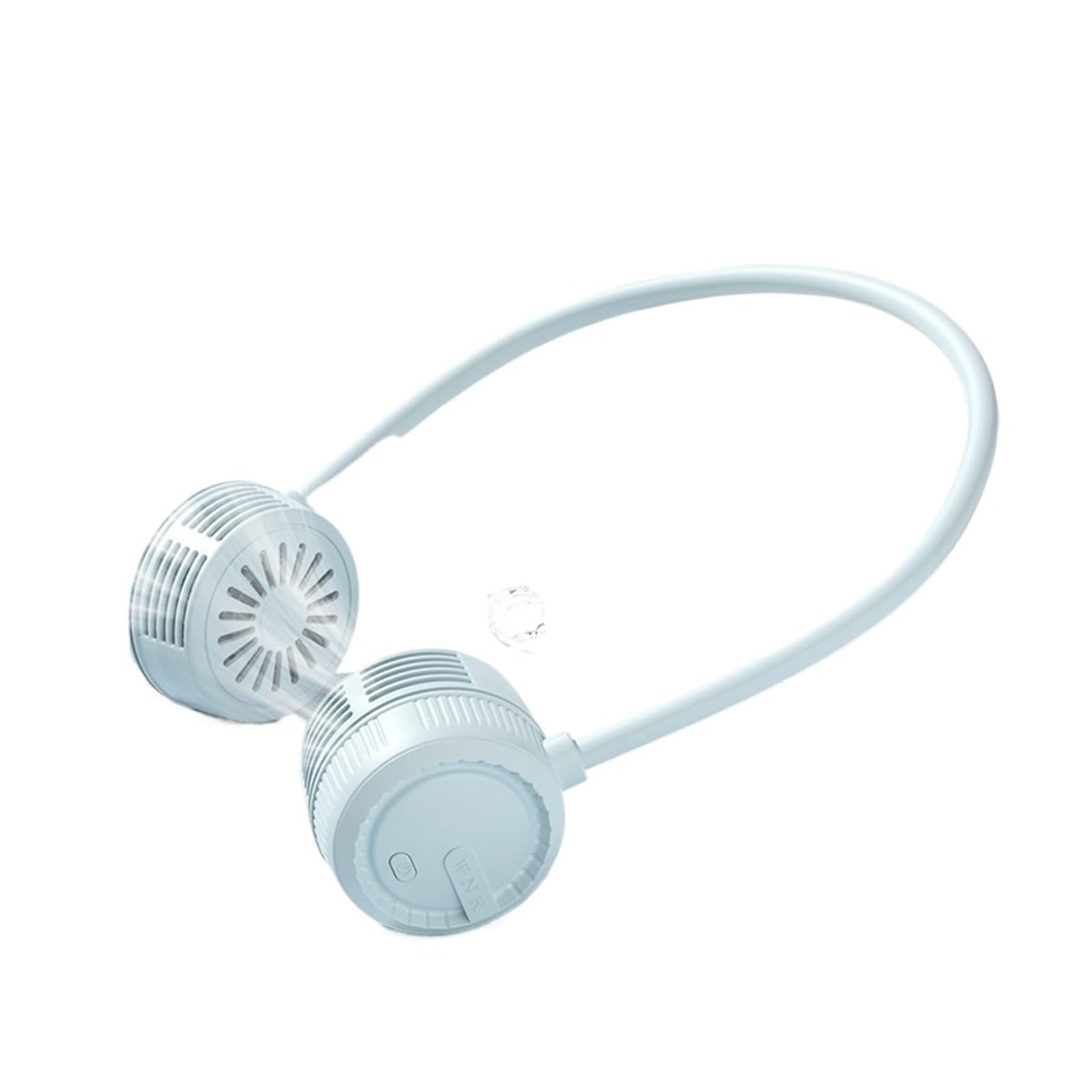 Hanging neck fan portable folding outdoor desktop usb high wind small | Pink