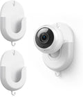 2 Pack Ring Indoor Cam Wall Mount Bracket No Drill No Screws | Strong Adhesive For Blink Outdoor 4/2K+/Mini/Mini 2/Indoor Cameras, 360 Adjustable Sticky Security Camera Holder, Damage-Free