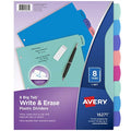 Smart Home Avery Write & Erase Dividers for 3 Ring Binders, Kit