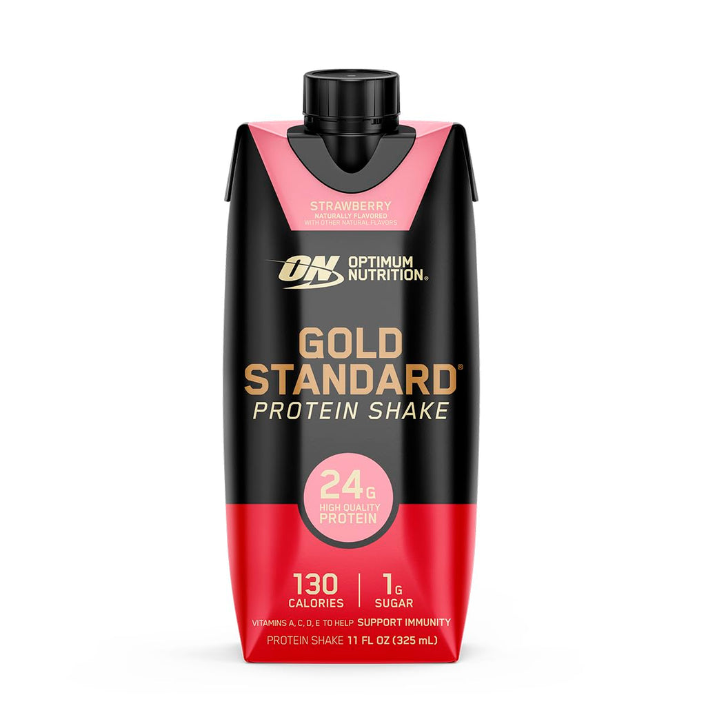 Optimum Nutrition Gold Standard Protein Shake, 24g Protein, Ready to Drink Protein Drinks, Chocolate, 11 Fl Oz, 12 Count (Pack of 1) (Packaging May Vary)