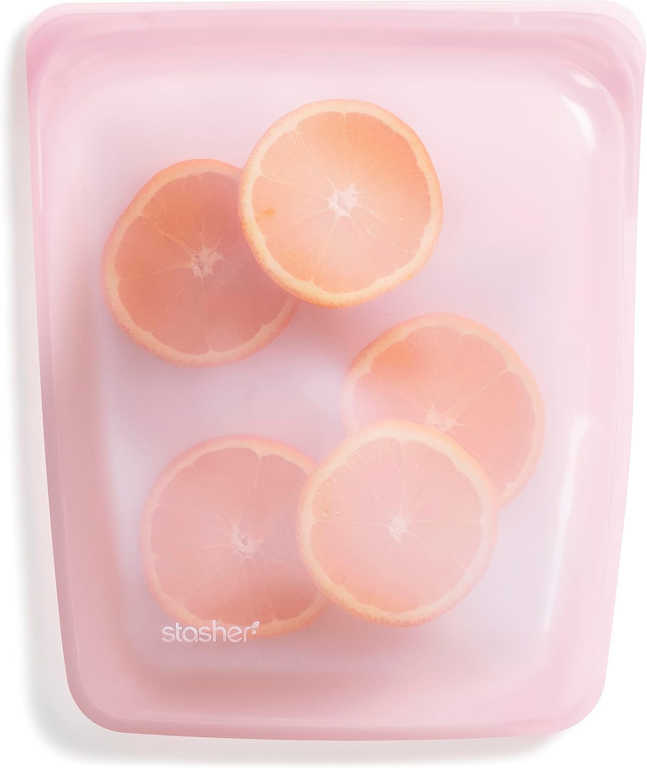 Stasher Silicone Reusable Food Storage Bag, Half Gallon Silicone Bag, Meal Prep, Reusable Freezer Bag, Microwave, Dishwasher, Oven Safe, Sous Vide, Eco Friendly, Food Storage Bag, 64 oz, Clear