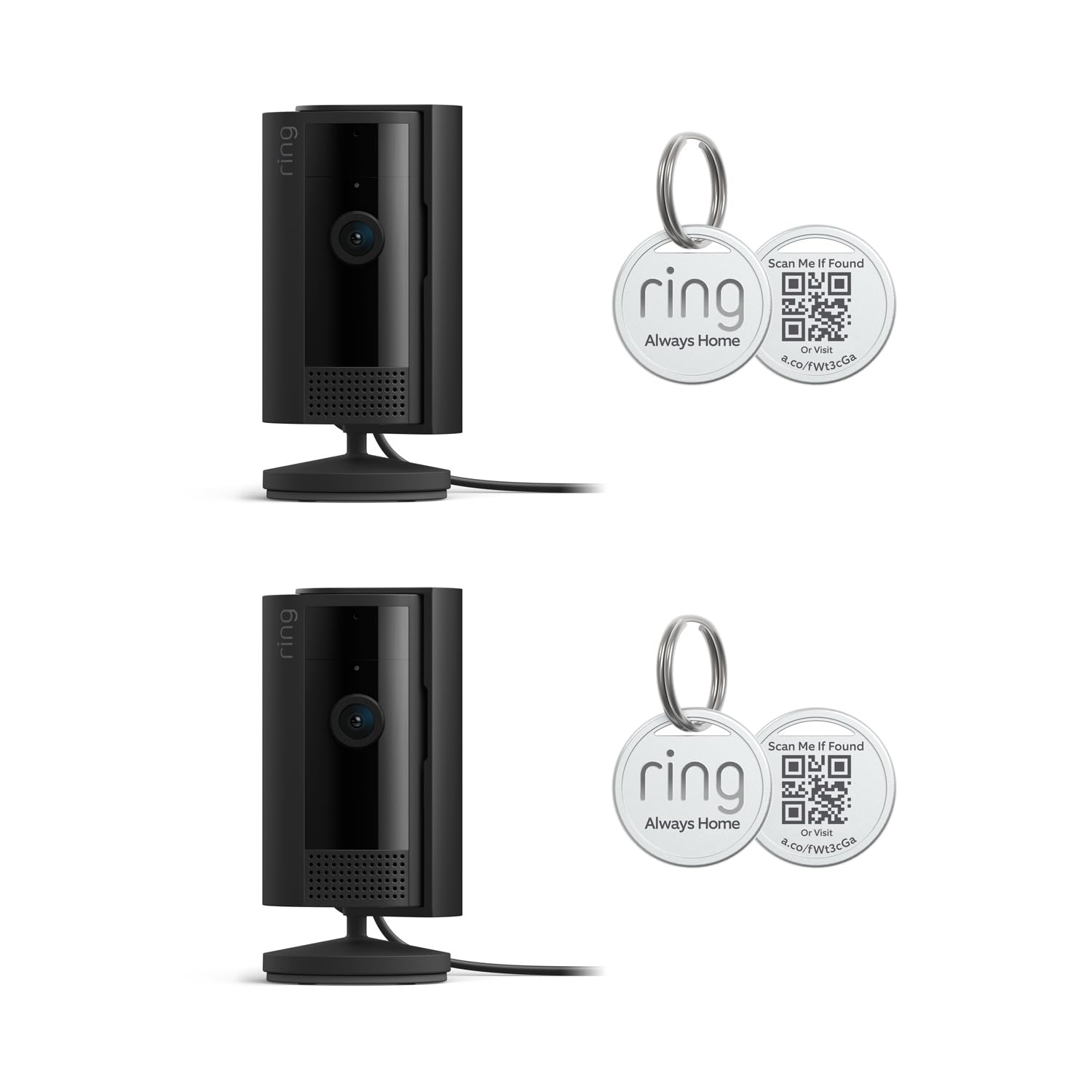 Ring Indoor Cam (2nd Gen), White with Ring Pet Tag
