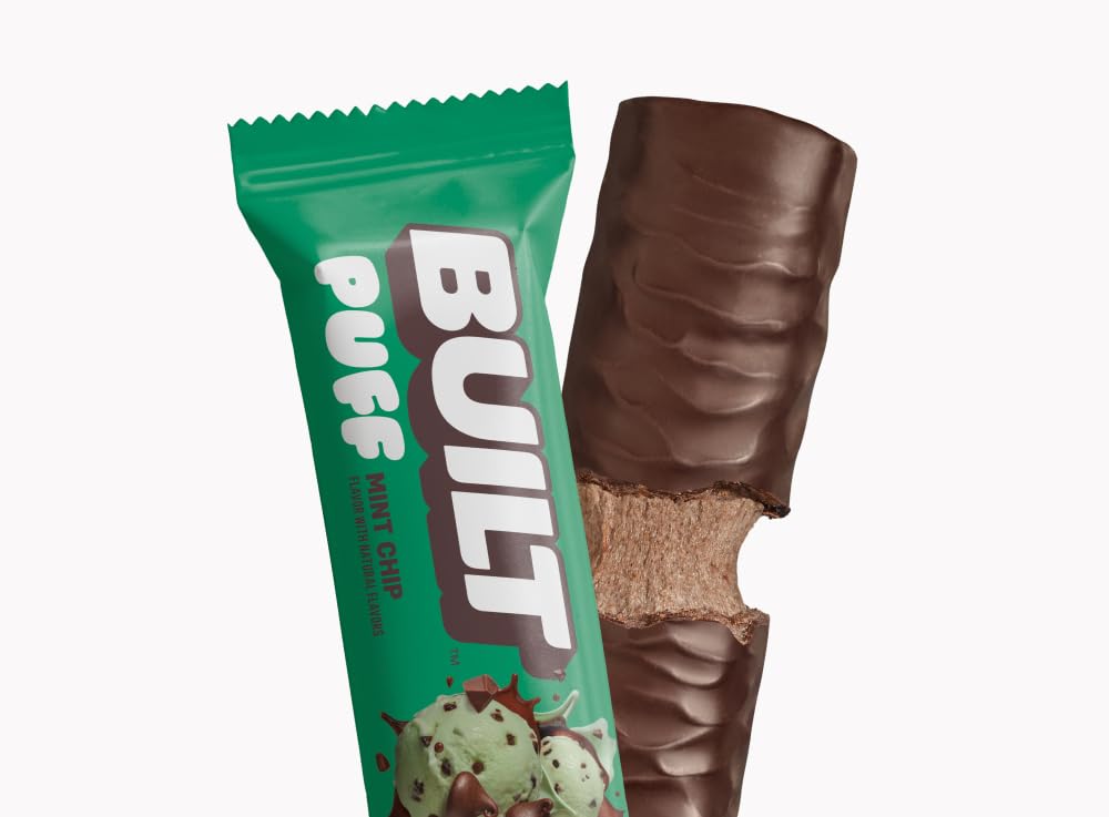 BUILT Bar Puff Protein Bars - Variety Pack - 15-17g Protein Snack Bars with Collagen - Calorie Conscious & Gluten Free - 12 Count, Variety May Vary | Protein Snack Bars with Collagen, Calorie Conscious, Gluten Free