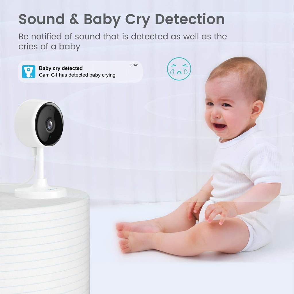 litokam Indoor Cameras for Home Security with Night Vision, Pet Camera with Phone App, WiFi Home Security Camara, Baby Monitor Work with Alexa, Motion Detection, 2 Pack, 2K