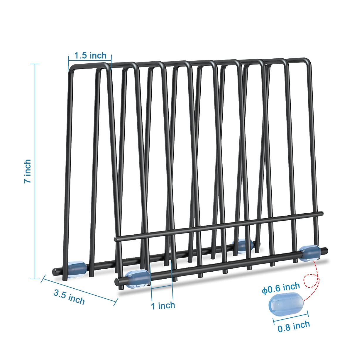 Reusable Storage Bags Rack, Drying Rack for Storage Bags, Stainless Stand for Reusable Freezer Containers & Vacuum Sealer Bags , File Organizer Desktop Storage, Kitchen Storage & Organization (Silver)