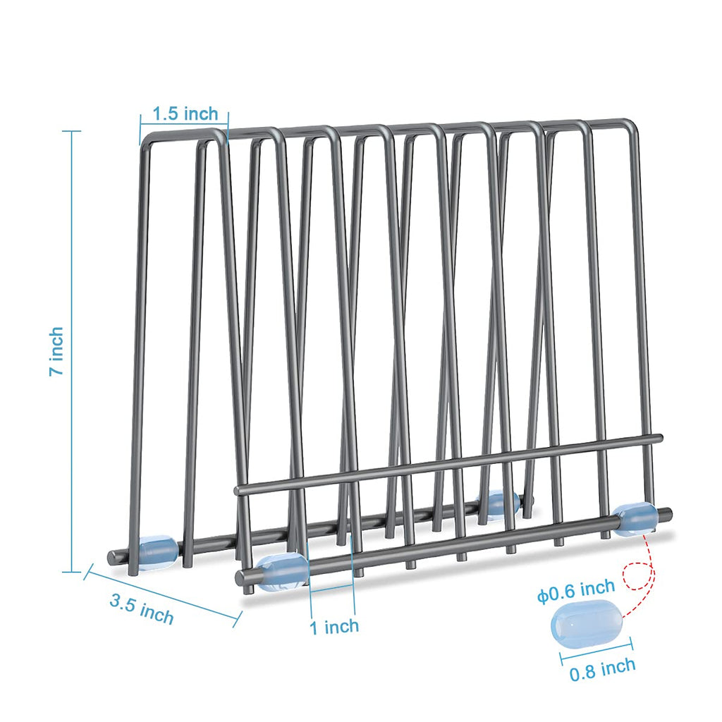 Reusable Storage Bags Rack, Drying Rack for Storage Bags, Stainless Stand for Reusable Freezer Containers & Vacuum Sealer Bags , File Organizer Desktop Storage, Kitchen Storage & Organization (Silver)