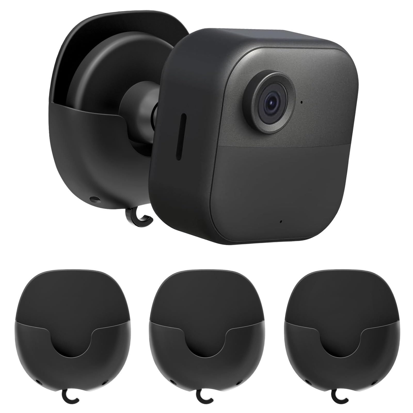 3 Pack Blink Camera No Drill No Screws Wall Mount Bracket for Blink Outdoor 4/Outdoor 2K+/Mini 2/Mini 2K+ Indoor Cameras, Strong Adhesive Mount, Damage-Free, Easy to Install