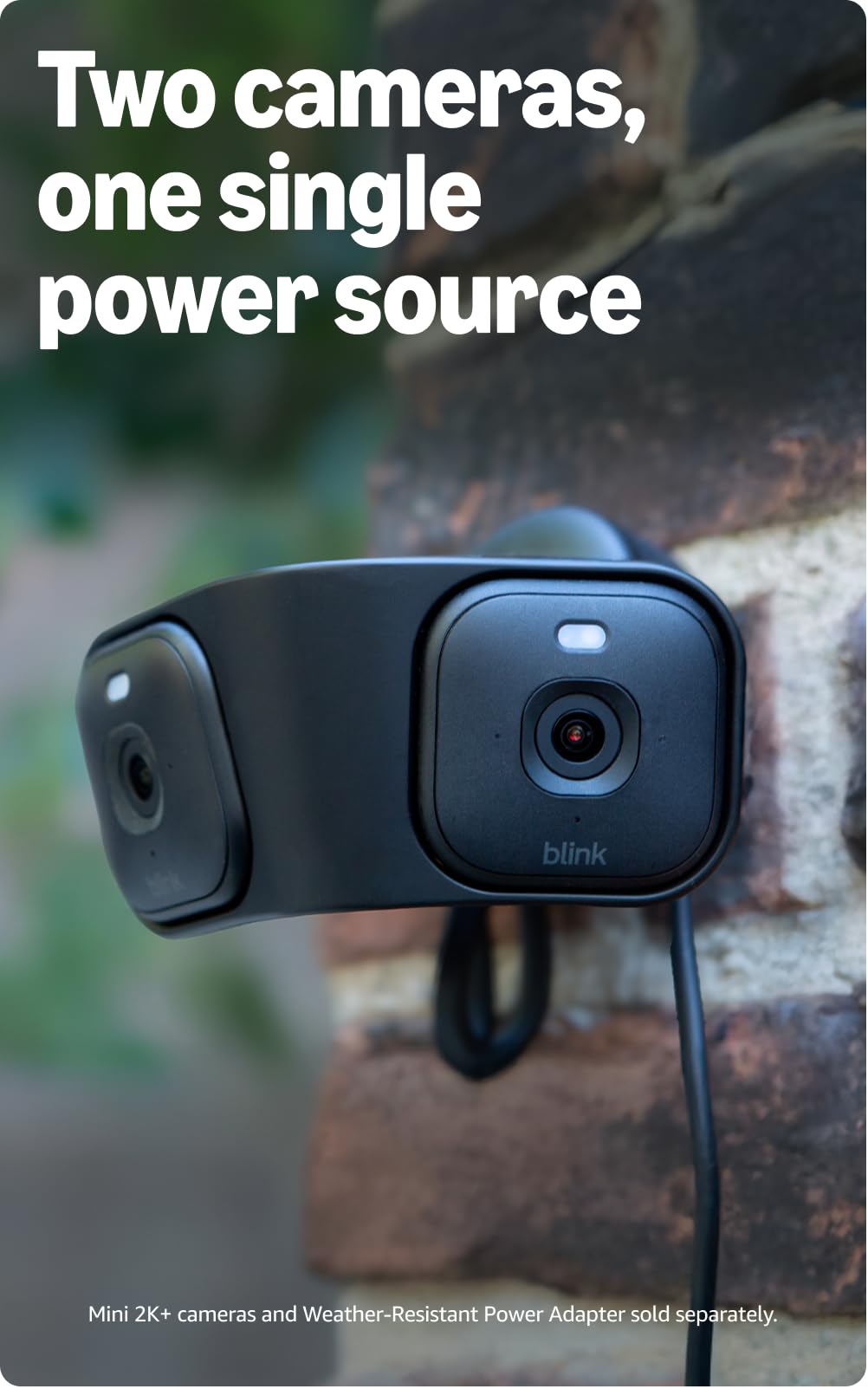 Blink Arc – Plug-in Panoramic Vision [Plus Subscription required], 180° dual-camera mount for Mini 2K+ and Mini 2 (sold separately) – Mount Accessory only (White)