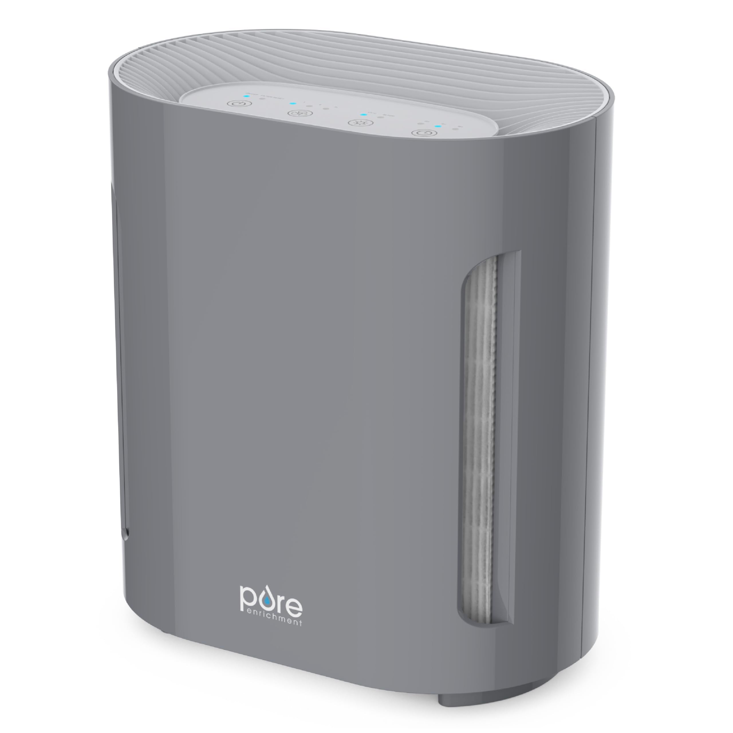 Pure Enrichment PureZone Air Purifier for Bedroom & Living Room, 4-Stage Filtration & UV-C Light, H13 HEPA Filter Helps Remove Bacteria, Pet Hair Dander, Allergens, Germs, Smoke, Dust (White)