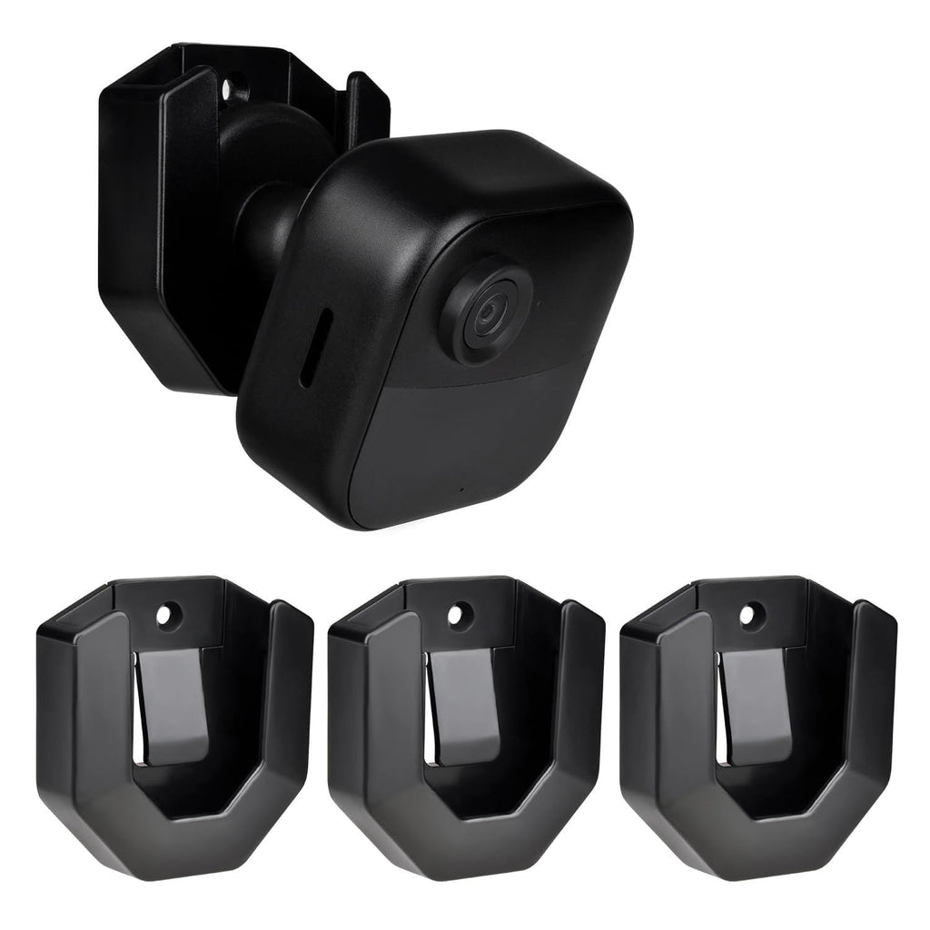 StartVision 3 Pack Blink Camera Wall Mount for Blink Outdoor 2K+ / Outdoor 4 /Mini 2K+/ Mini 2 / Mini/Blink Indoor Camera, No Drill No Screws Adhesive Wall Mount (Black)