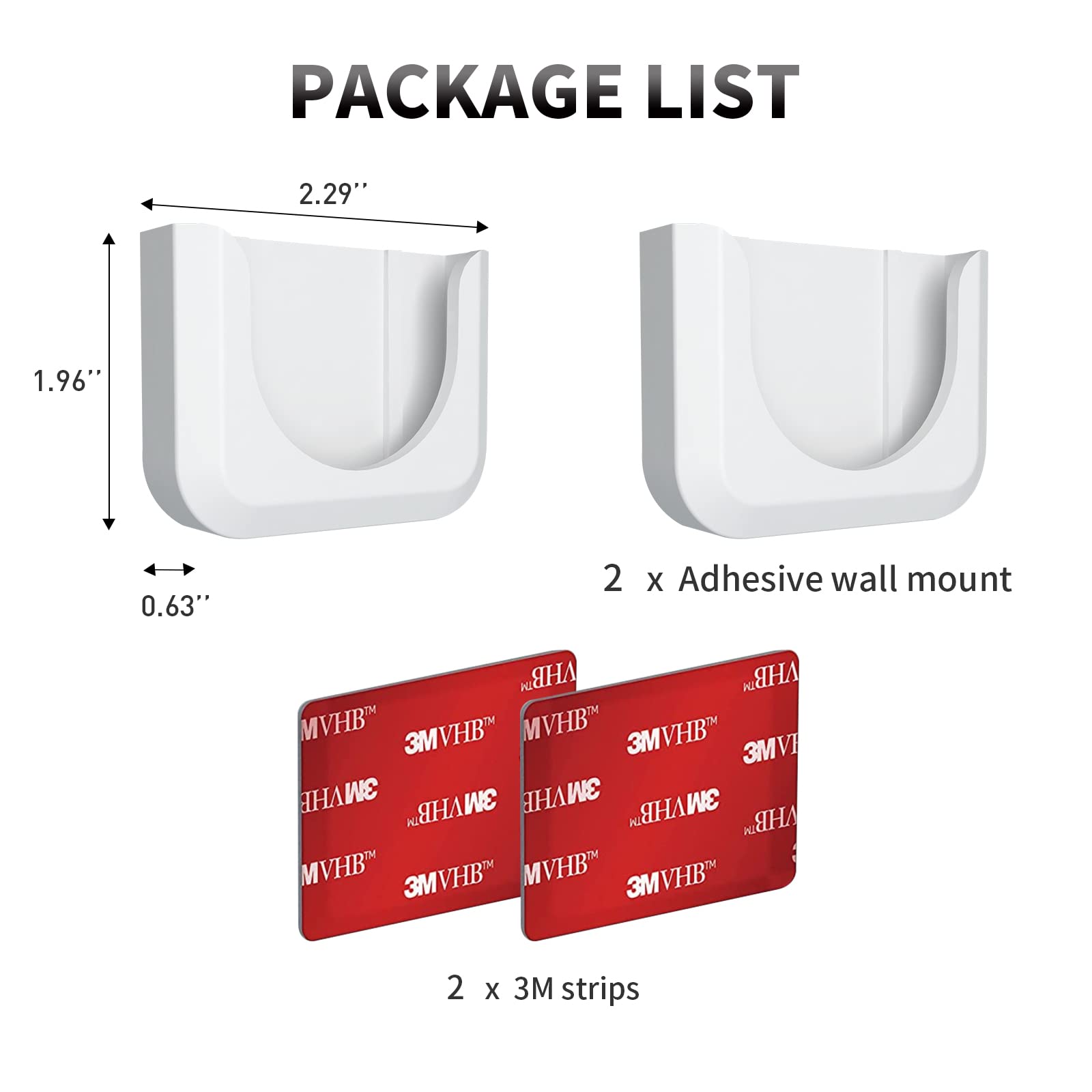 Blink Mini 2 Camera Adhesive Wall Mount Bracket, Strong Adhesive Durable Camera Mount Stand for Blink Mini Indoor Camera, No Drill, No Screws, Decorate Damage-Free, Easy to Install (2 Pack)