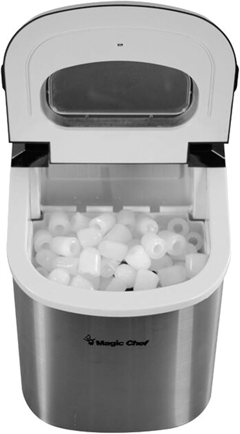 27 lb. Portable Countertop Ice Maker in Stainless