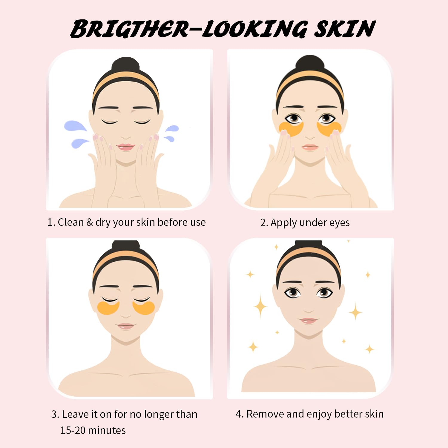 Onespring Eye Masks, Under Eye Patches for Puffiness, Retinol Collagen Eye Gel Pads, Reduce Wrinkles, Eye Bags & Dark circles - Face Mask Skincare, Anti Aging & Moisturizer, 24 Pairs