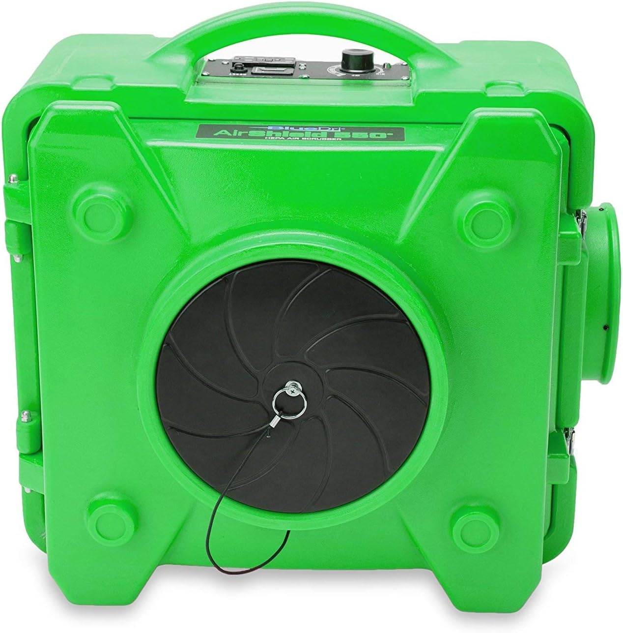 BlueDri Air Shield 550 HEPA Air Scrubber, Water Damage Restoration Equipment Air Purifier, Covers 1400 Sq. Ft, Daisy Chain Capable, For Commercial Use, Blue, BD-AS-550