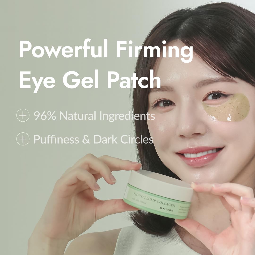 MIZON Under Eye Patches for Puffy Eyes & Dark Circles, 24K Gold & Snail Mucin, 60 Pcs – Anti-Wrinkle Collagen & Peptide Formula – Moisturizing Korean Eye Mask for Elasticity