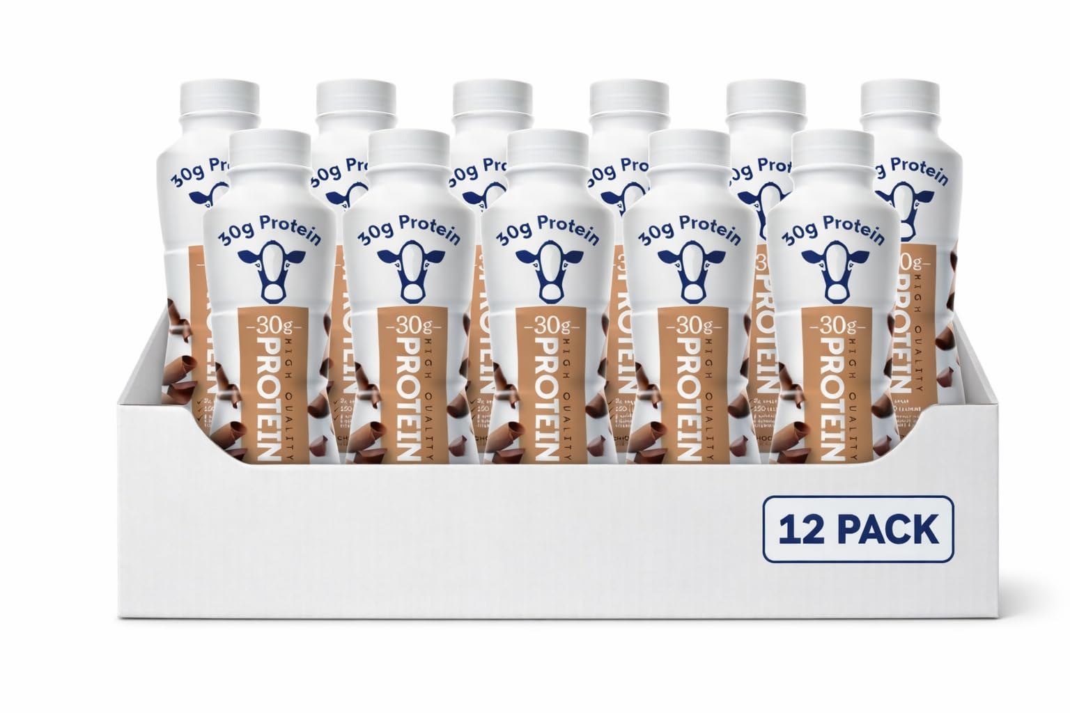 High Protein Chocolate Nutrition Shake - 30g Protein Per Botle |12 Pack (11.5 Fl Oz) Only 2g Sugar &150 Calories| Enriched With 8 Naturally Occouring Vitamins &Minerals | Ready-to-Drink Meal Replacement BY MAJUU CONNECT
