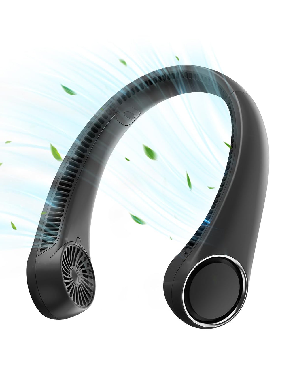 Gaiatop Portable Neck Fan Rechargeable, Hands-Free Cooling, 23.5hrs Runtime, Battery Powered Personal Wearable Fan Quiet, Summer Outdoor Travel Essentials, Birthday Gifts for Women Men Teens, Black