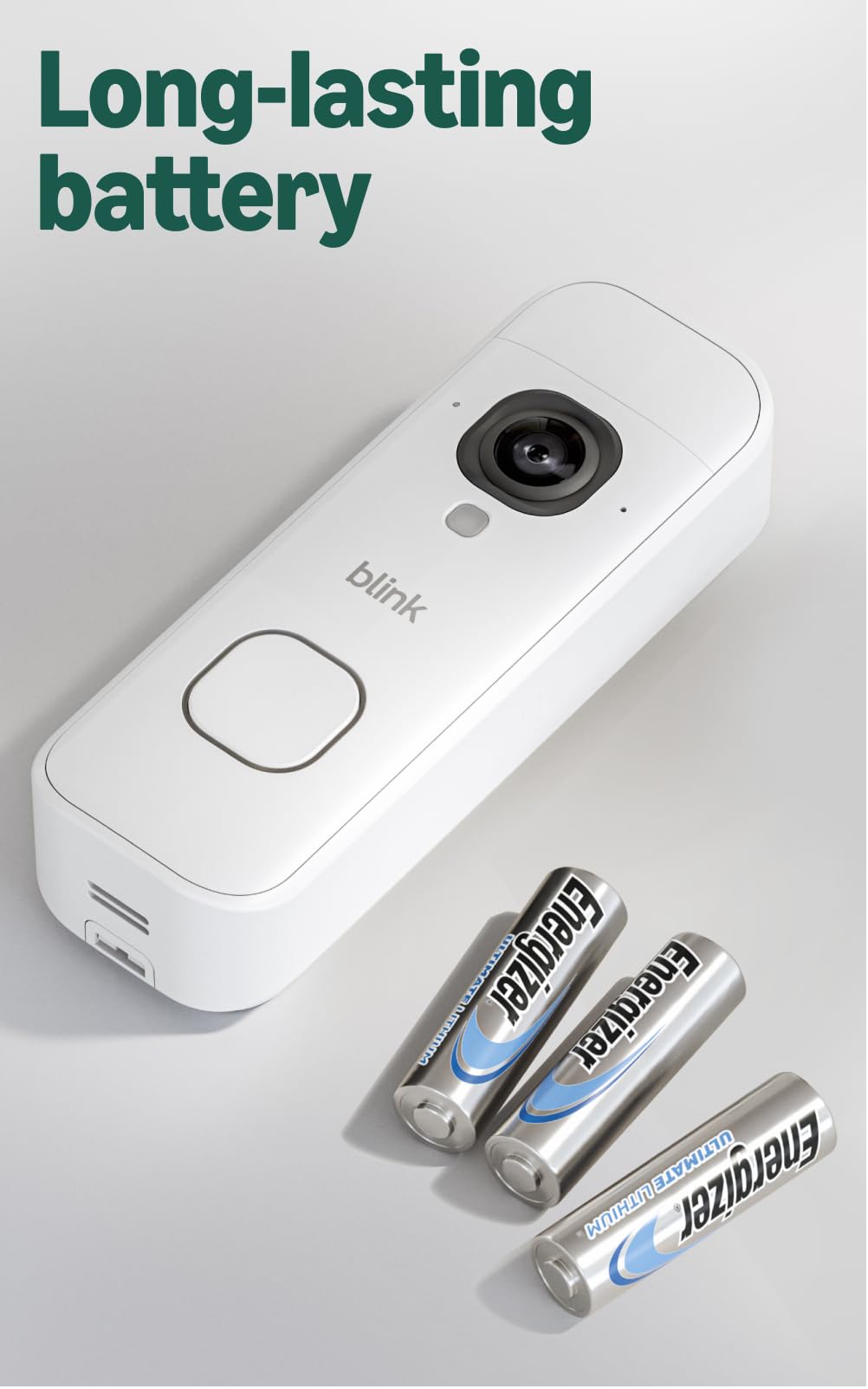 Blink Battery Doorbell 2K+ (newest model) — Wireless video doorbell, 2K resolution, enhanced audio. Required Sync Module not included – Add-On (Black)