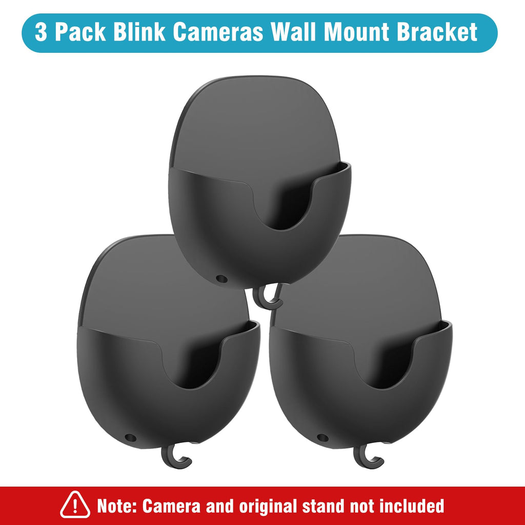 3 Pack Blink Camera No Drill No Screws Wall Mount Bracket for Blink Outdoor 4/Outdoor 2K+/Mini 2/Mini 2K+ Indoor Cameras, Strong Adhesive Mount, Damage-Free, Easy to Install