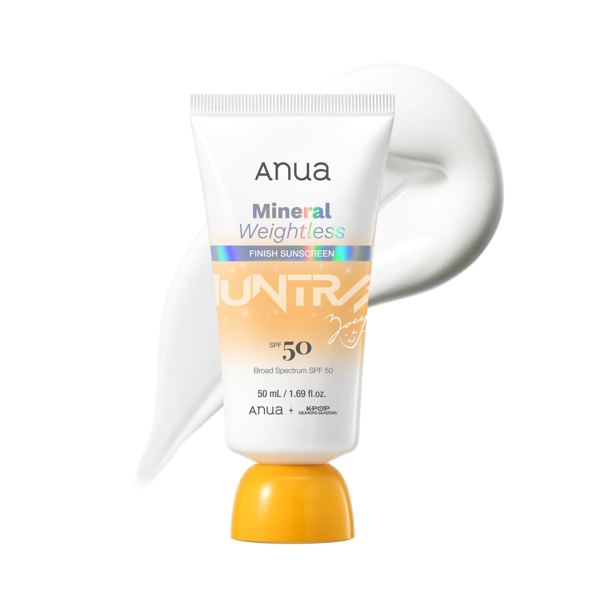 Anua Mineral Weightless Finish Sunscreen SPF 50, Broad Spectrum, Zinc-Based for Sensitive Skin, Lightweight Hydrating Lotion Texture, Under Makeup, Korean Skincare, 1.69 fl oz