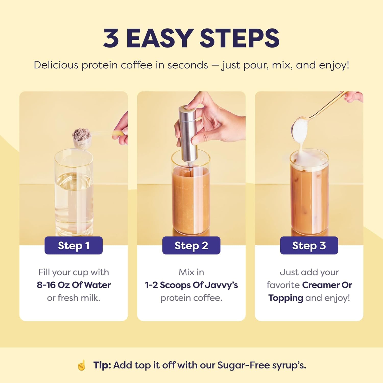 Javvy Protein Iced Coffee - Premium Whey Protein & Iced Coffees, 100% Natural Cold Brew, Zero Artificial Flavors & Sweeteners, 80mg Caffeine, No Added Sugar, 20 Servings, Caramel, 1 Pack