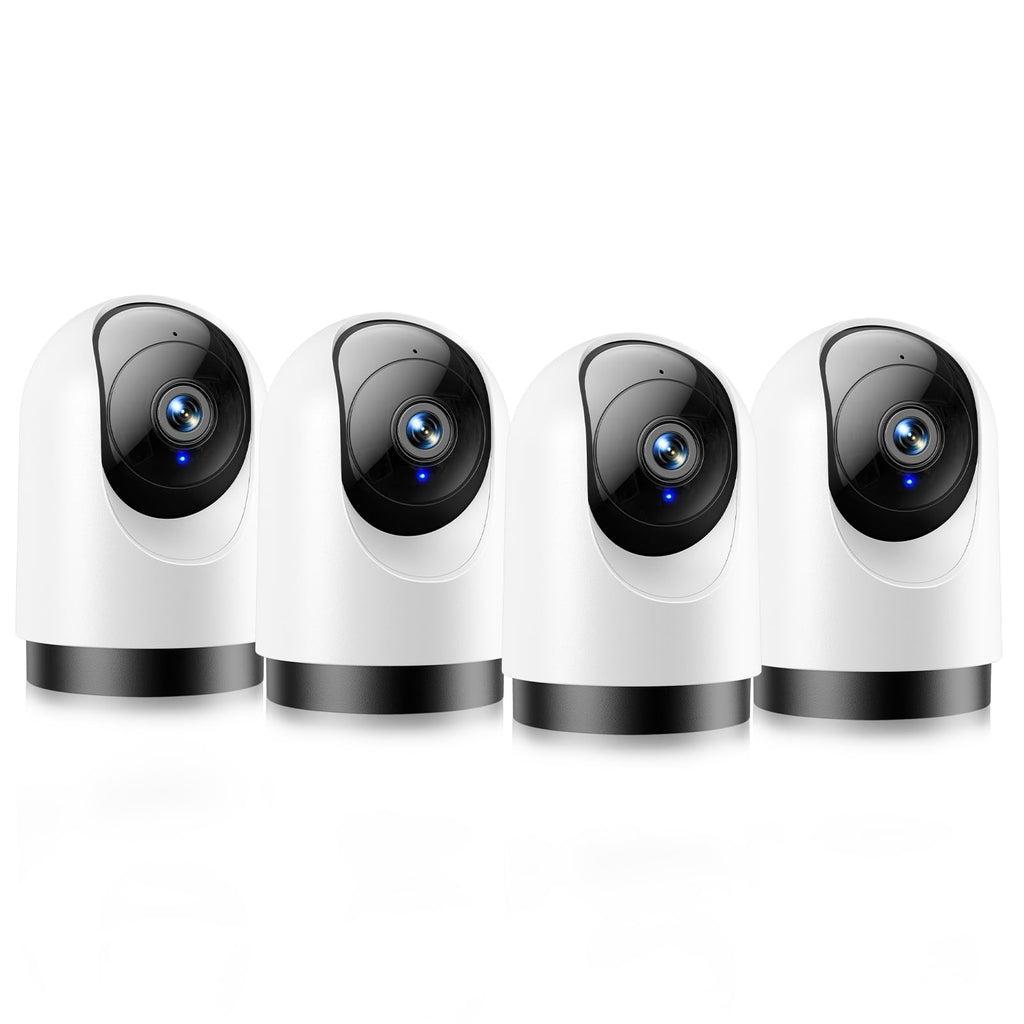 YOTON Indoor Security Camera, 2K 360° Wi-Fi Baby Monitor & Pet Camera w/Motion Tracking, 2-Way Audio, Night Vision, SD/Cloud, Compatible with Alexa & Google Home, 2.4/5GHz