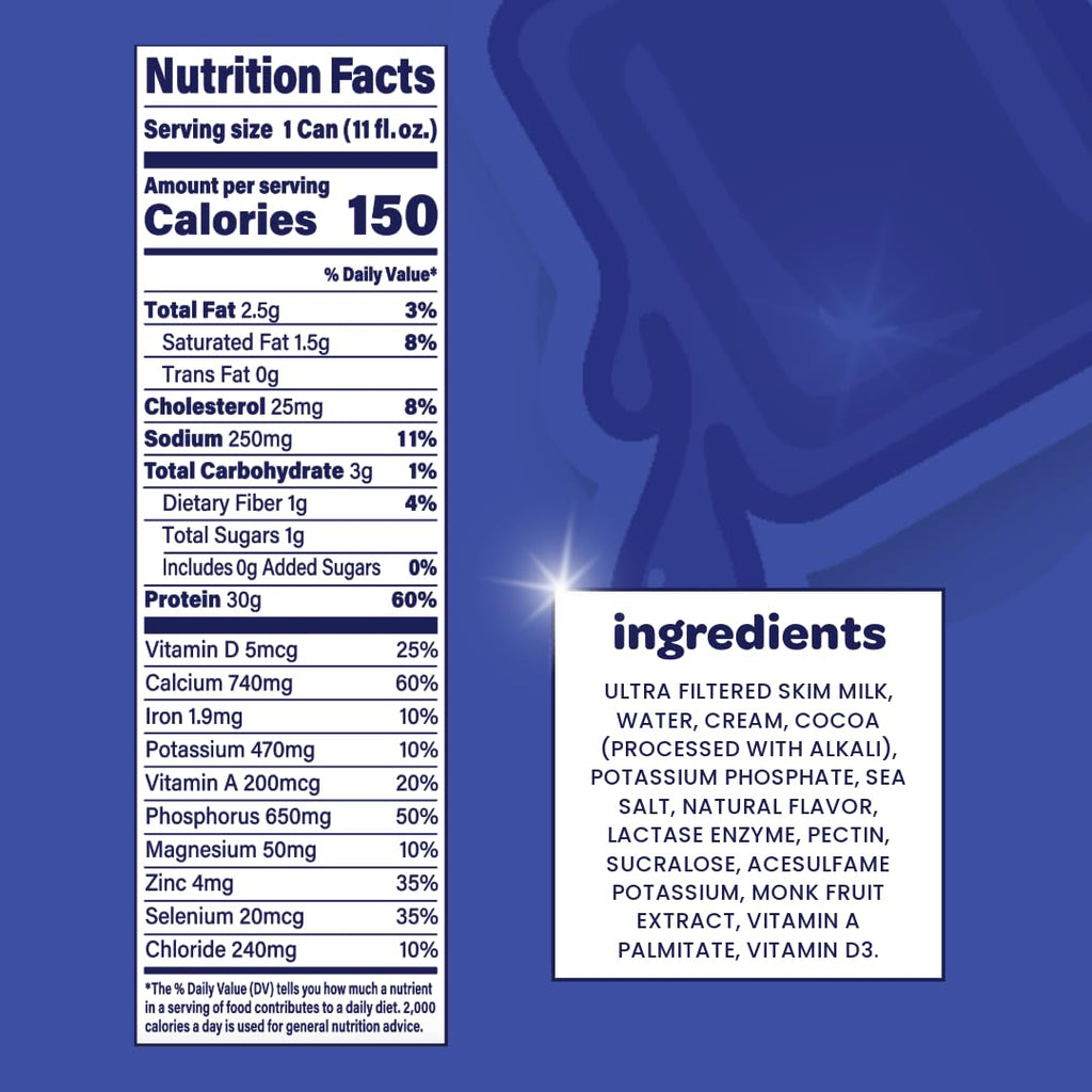 Nurri - 30g Protein Ultra Filtered Milk Shake – Mocha- with Caffeine for Energy, Lactose Free, Low Sugar, 150 Calories, 10 Vitamins and Minerals - 11 fl oz, 10 Cans