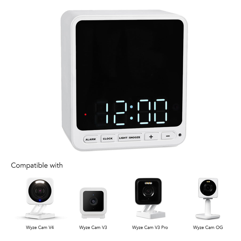 Wasserstein Alarm Clock Case for Blink Mini - Black Version - Discreet Cover for Low-Key Camera Placement - NOT Compatible with Blink Mini 2 (White Version) - Camera NOT Included