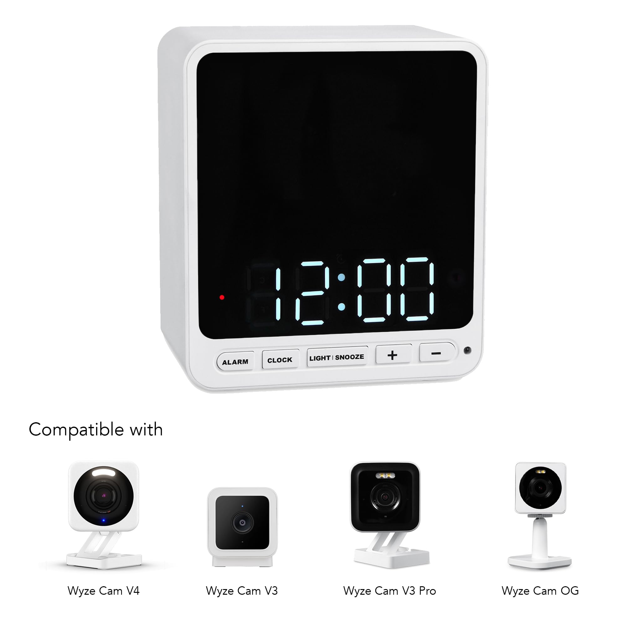 Wasserstein Alarm Clock Case for Blink Mini - Black Version - Discreet Cover for Low-Key Camera Placement - NOT Compatible with Blink Mini 2 (White Version) - Camera NOT Included