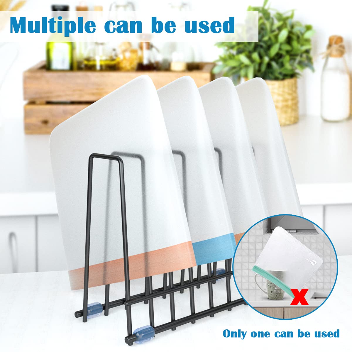 Reusable Storage Bags Rack, Drying Rack for Storage Bags, Stainless Stand for Reusable Freezer Containers & Vacuum Sealer Bags , File Organizer Desktop Storage, Kitchen Storage & Organization (Silver)
