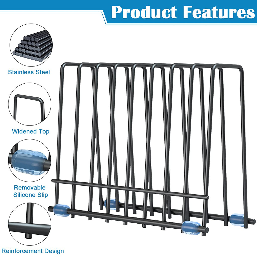 Reusable Storage Bags Rack, Drying Rack for Storage Bags, Stainless Stand for Reusable Freezer Containers & Vacuum Sealer Bags , File Organizer Desktop Storage, Kitchen Storage & Organization (Silver)