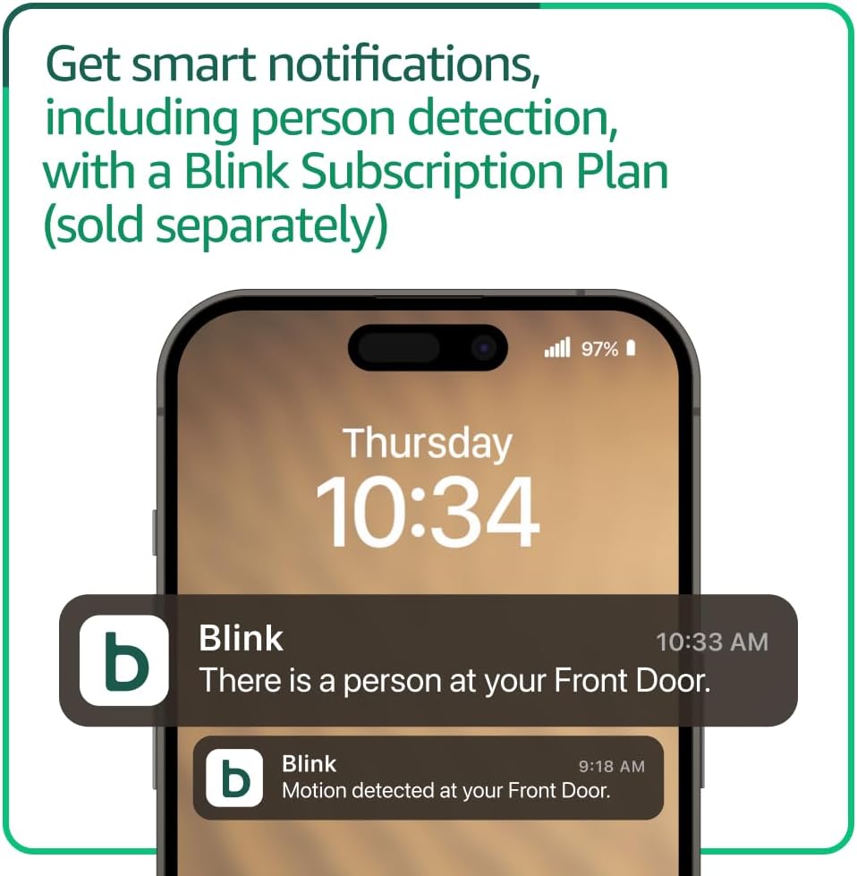 Blink Video Doorbell + Outdoor 4 – Wireless smart security cameras, head-to-toe HD view, two-year battery life. Sync Module Core included – 2 camera system + Video Doorbell
