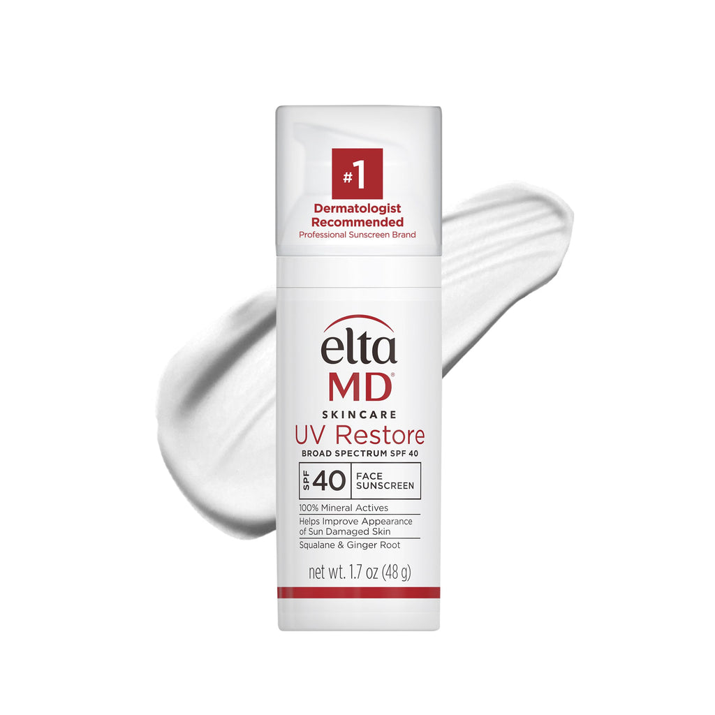 EltaMD UV Restore,Face Sunscreen, SPF 40, Mineral Sunscreen for Sun Damaged Skin Repair, Anti-Aging Zinc Oxide Sunscreen Formula