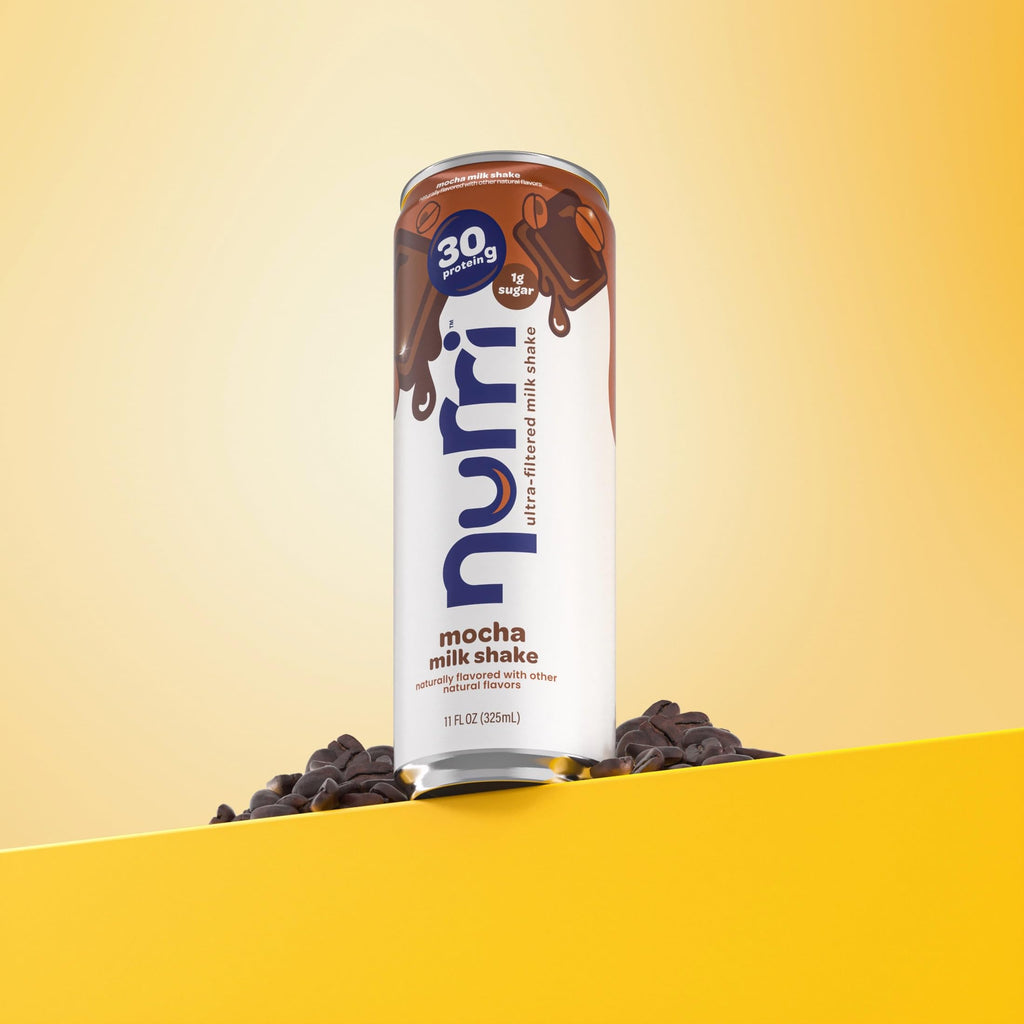 Nurri - 30g Protein Ultra Filtered Milk Shake – Mocha- with Caffeine for Energy, Lactose Free, Low Sugar, 150 Calories, 10 Vitamins and Minerals - 11 fl oz, 10 Cans