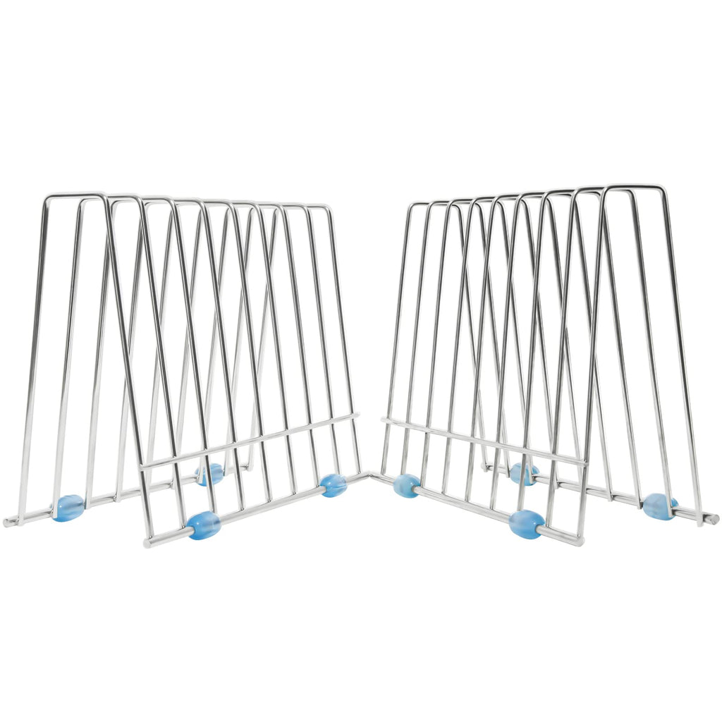 Reusable Storage Bags Rack, Drying Rack for Storage Bags, Stainless Stand for Reusable Freezer Containers & Vacuum Sealer Bags , File Organizer Desktop Storage, Kitchen Storage & Organization (Silver)